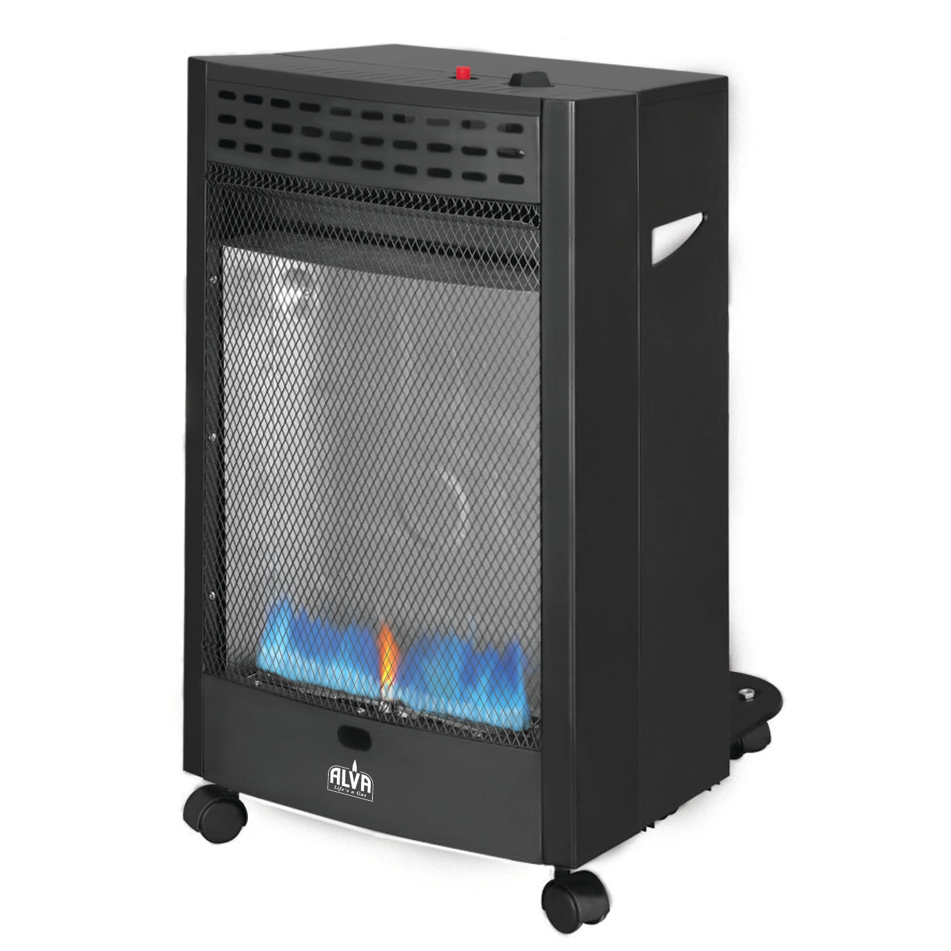 BLUE FLAME CONVECTION ROLLABOUT GAS HEATER BLACK Alva Lifestyle