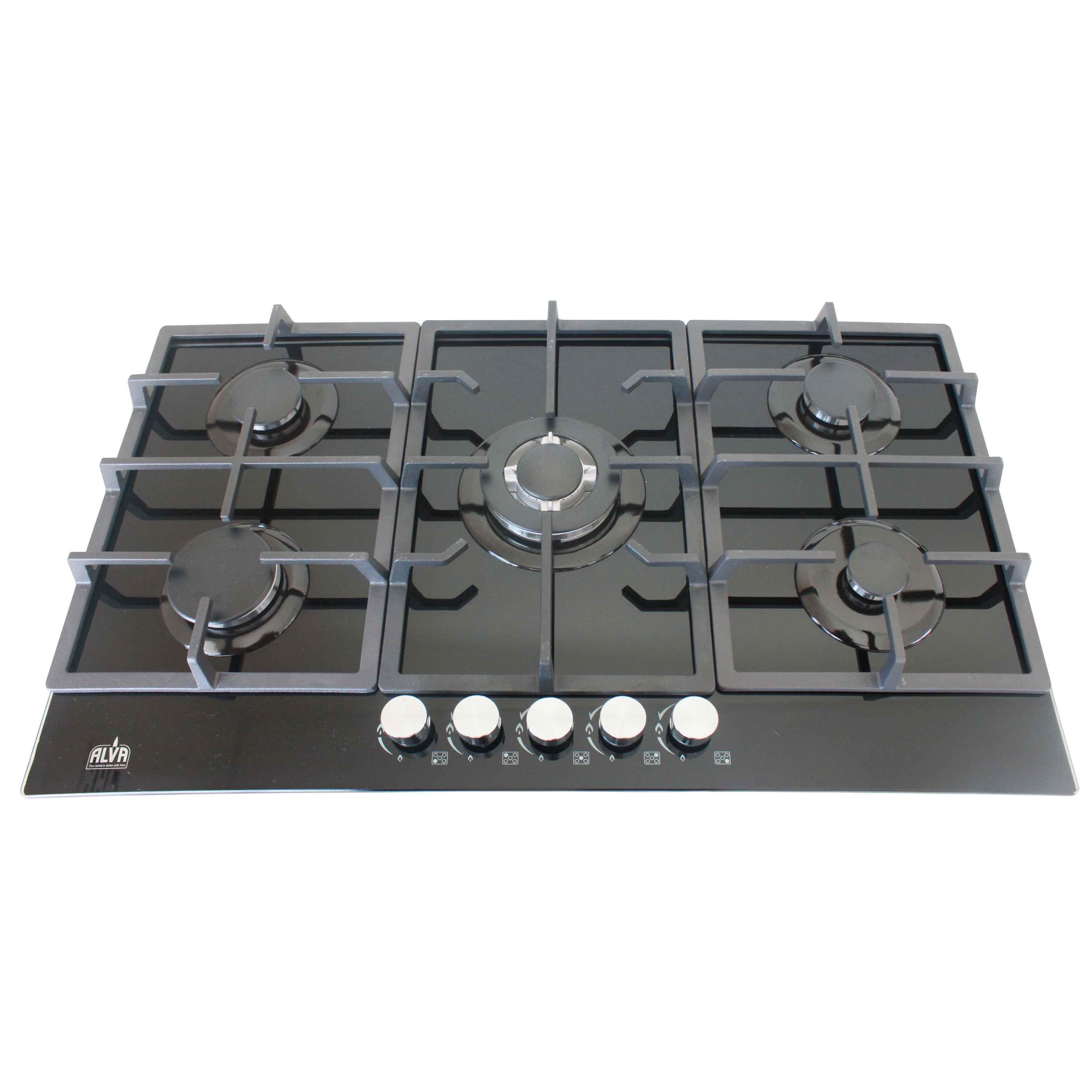 90cm 5-BURNER GAS HOB - GLASS TOP – Alva Lifestyle