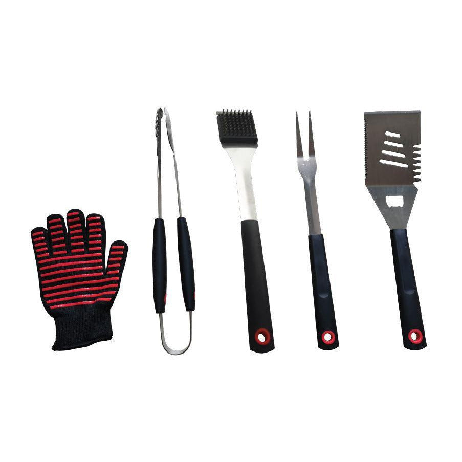 SUPER 4-BURNER STAINLESS STEEL GAS BBQ + free tool set