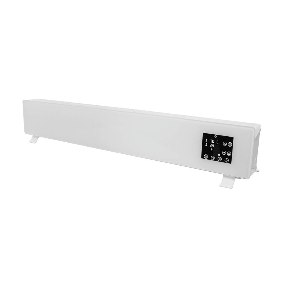 ELECTRIC FREESTANDING GLASS FACE HEATER - WHITE