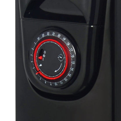 11 FINS 2500W OIL FILLED HEATER - TIMER FUNCTION - GLOSSY BLACK