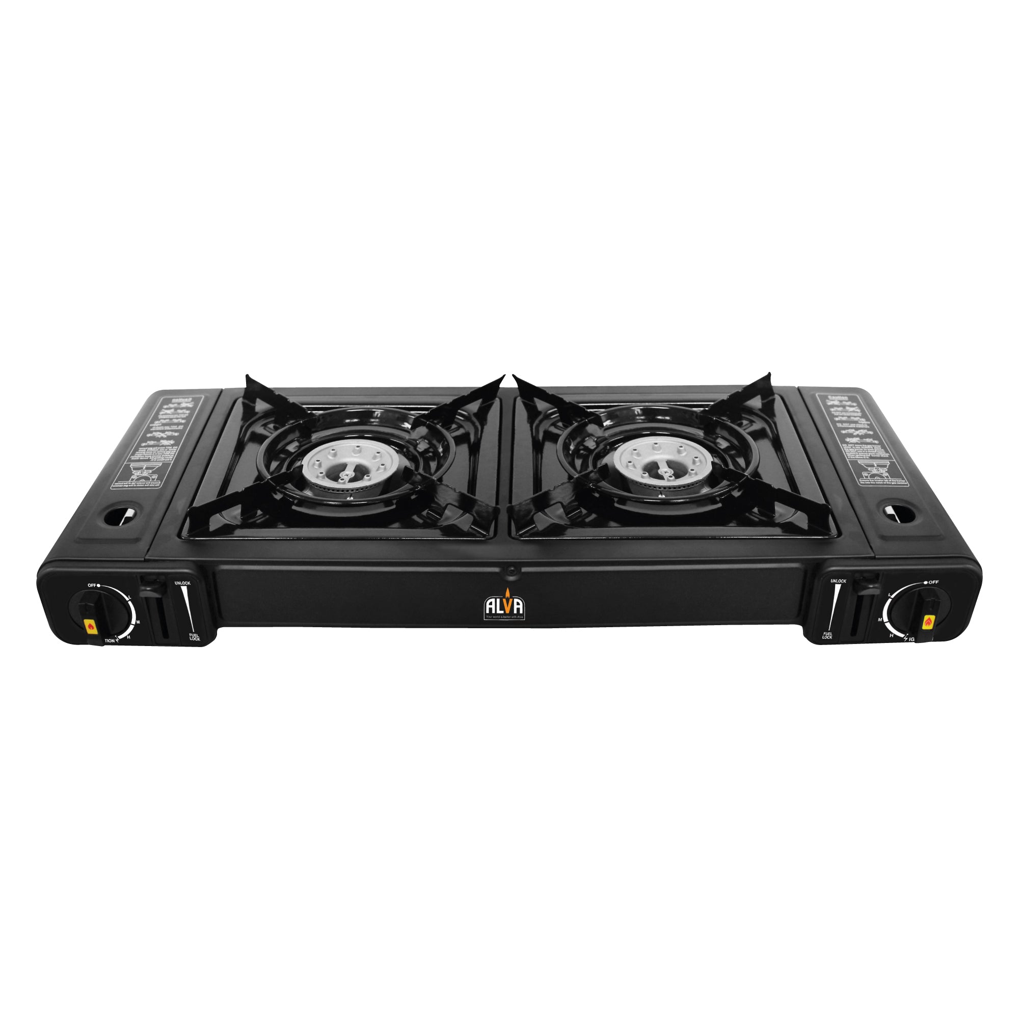 DOUBLE BURNER BUTANE CANISTER STOVE