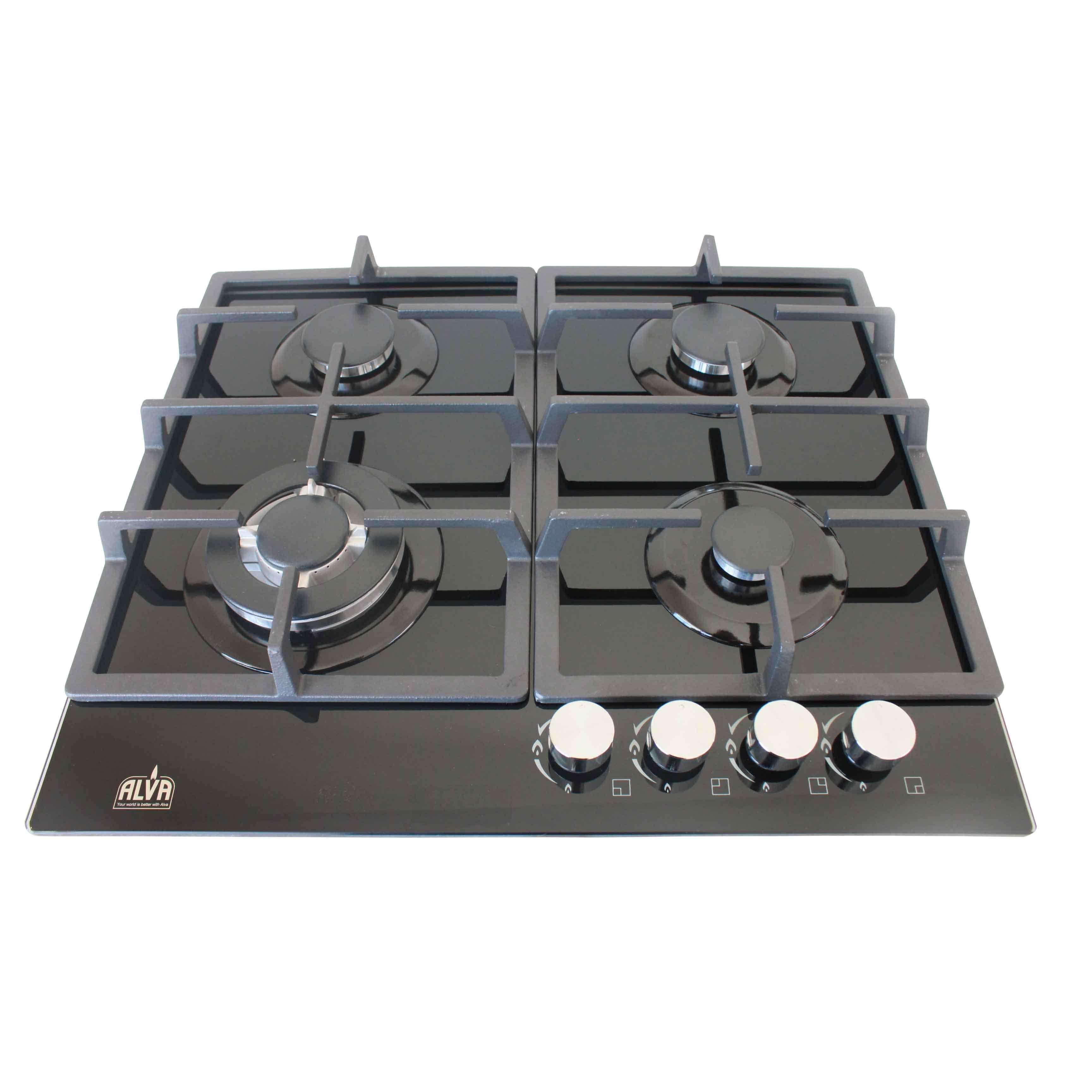 60cm 4-BURNER GAS HOB - GLASS TOP