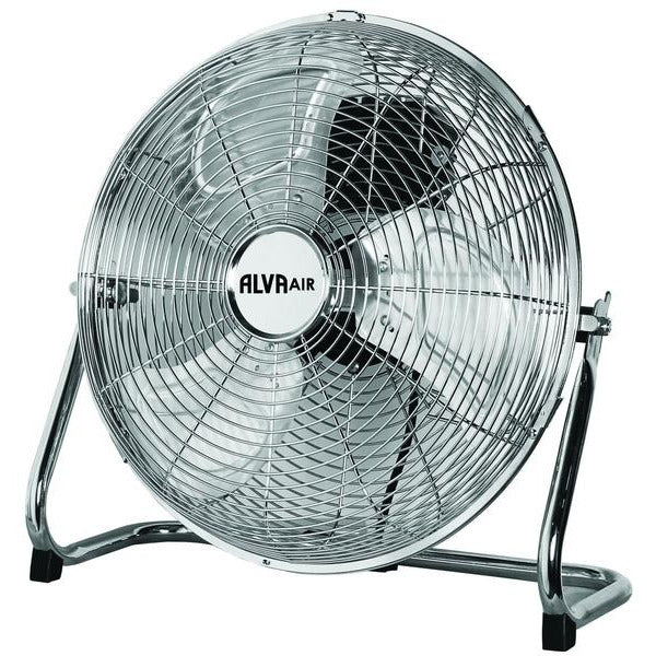 40CM CHROME FLOOR FAN - HIGH VELOCITY (SILVER)