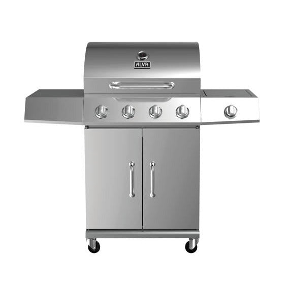 KALAHARI 4-BURNER STAINLESS STEEL GAS BBQ WITH SIDE BURNER