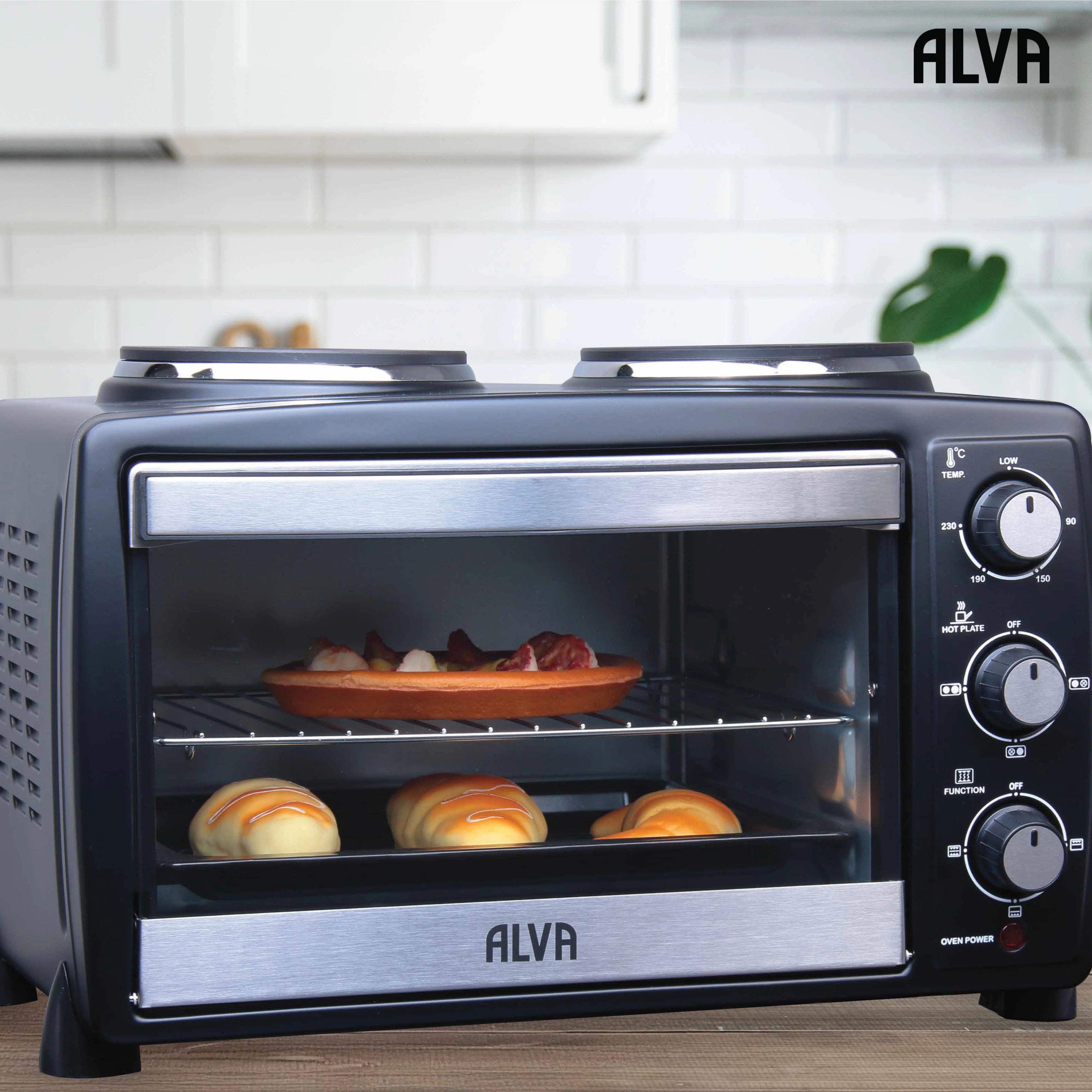 Mini Kitchen - 20L Electric Oven With 2 Plate Stove