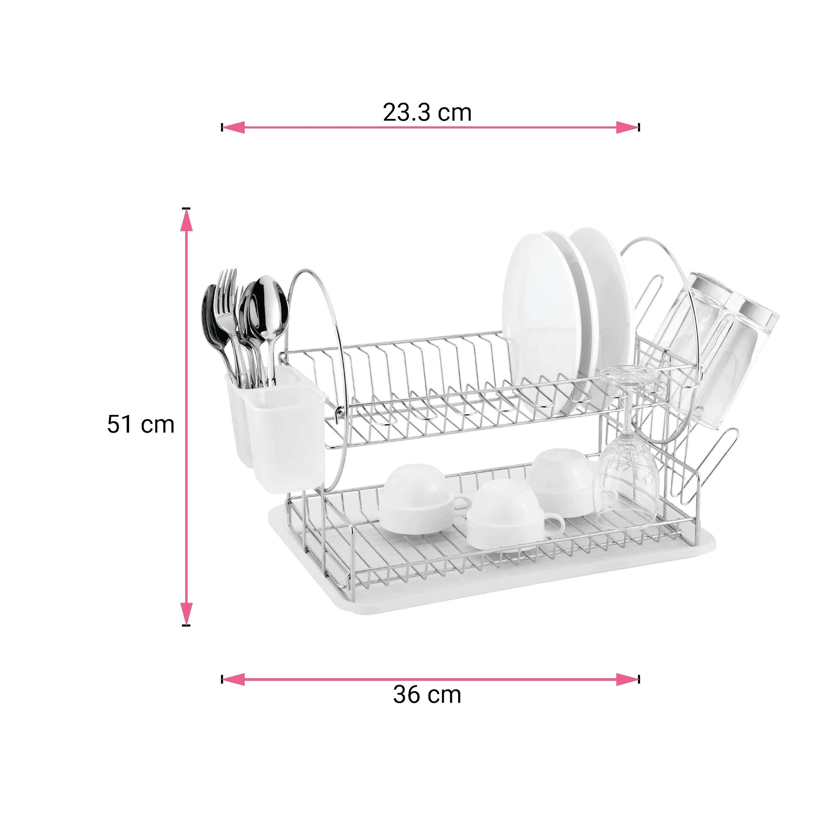 Dish Draining Rack 2-Tier - Catania 202 - Chrome Plated