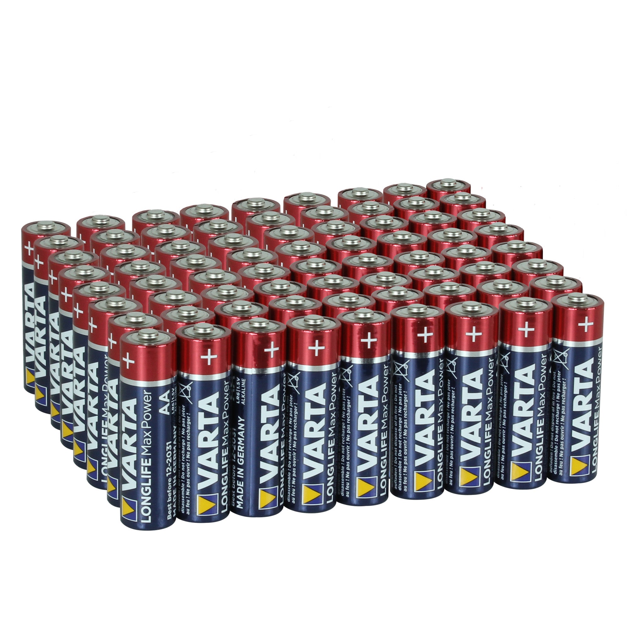 Longlife Max Power Batteries AA Bulk Pack 60Pcs