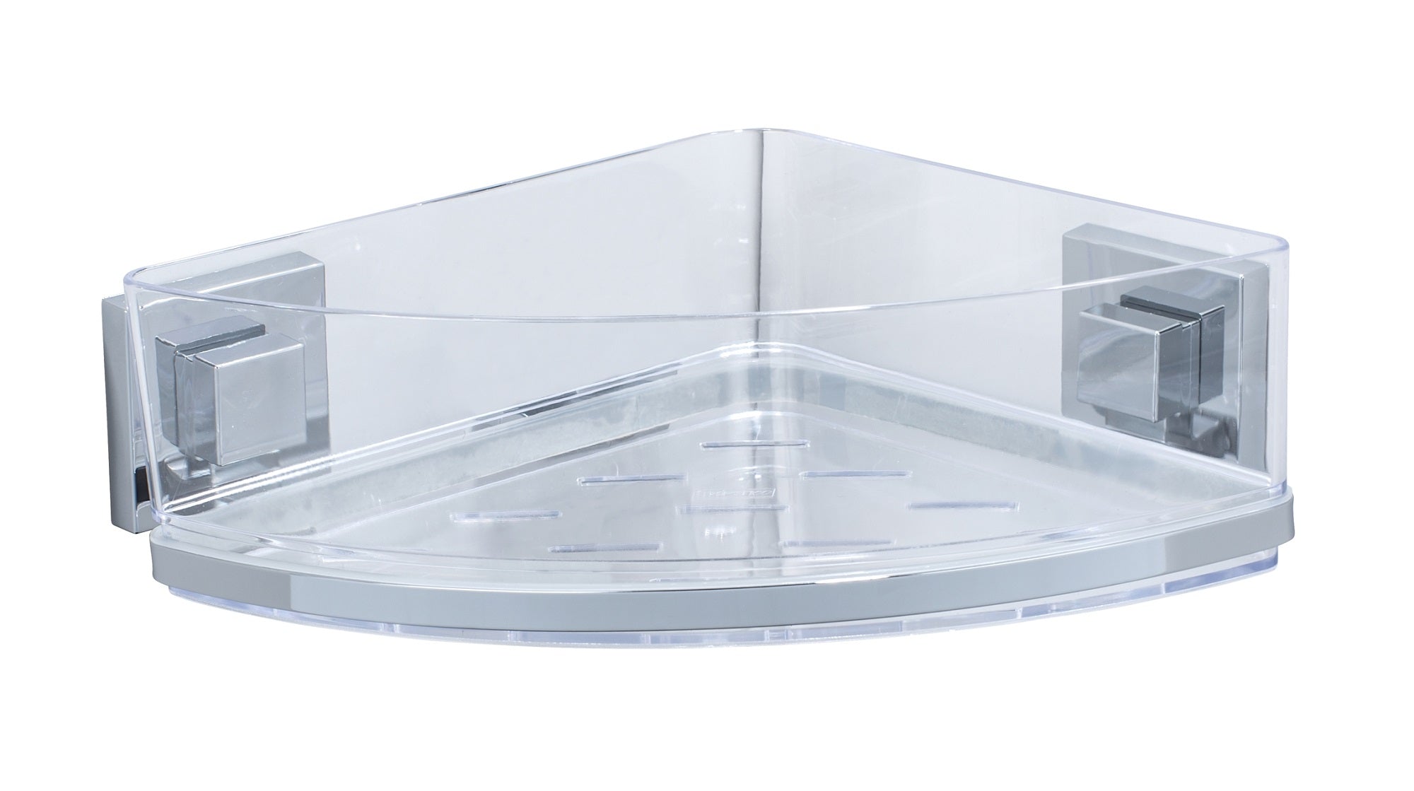 Vacuum-Loc Corner Shelf Quadro Range - S/Steel - No Drilling