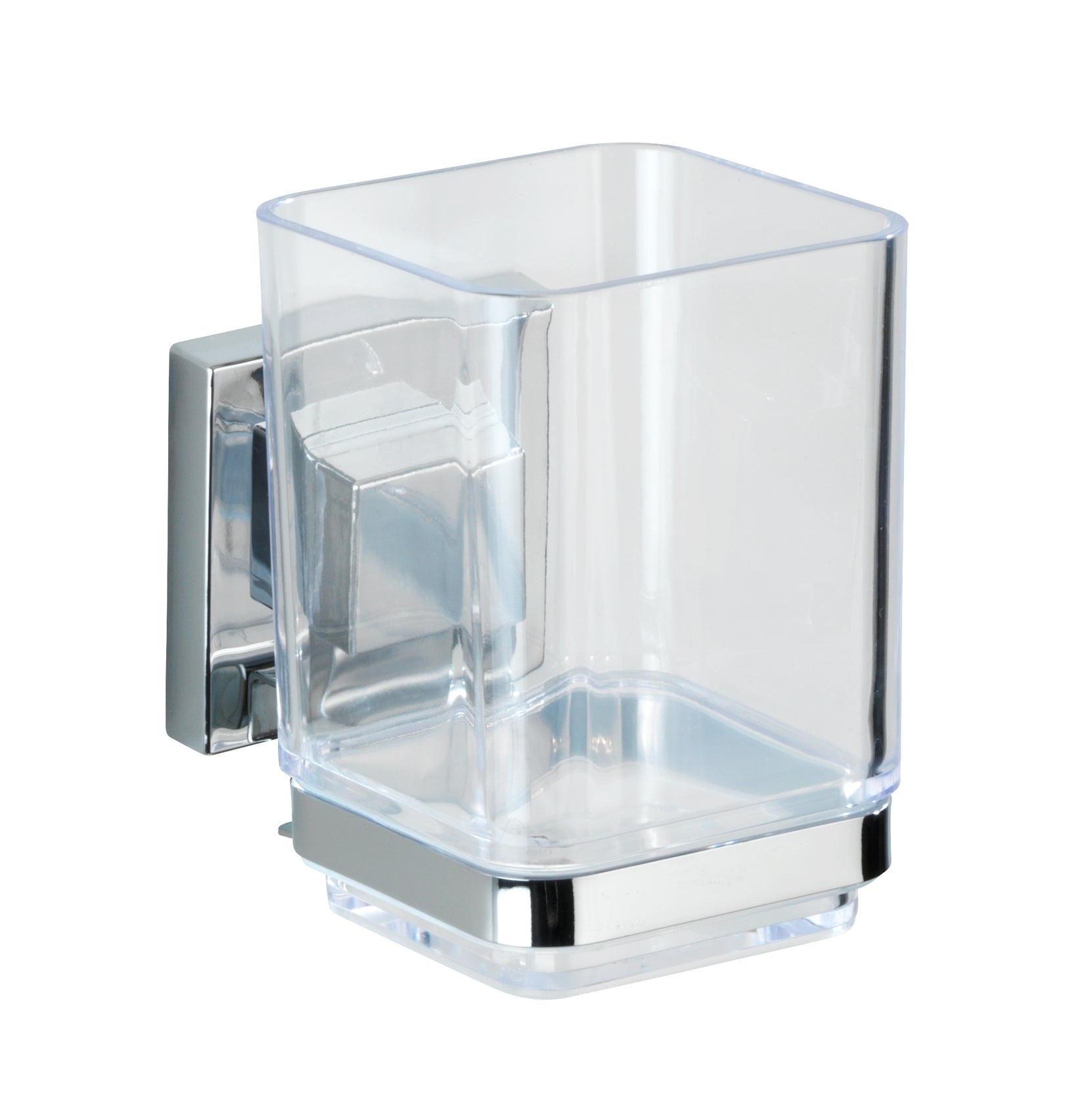 Vacuum-Loc Toothbrush Tumbler Quadro Range - S/Steel - No Drilling