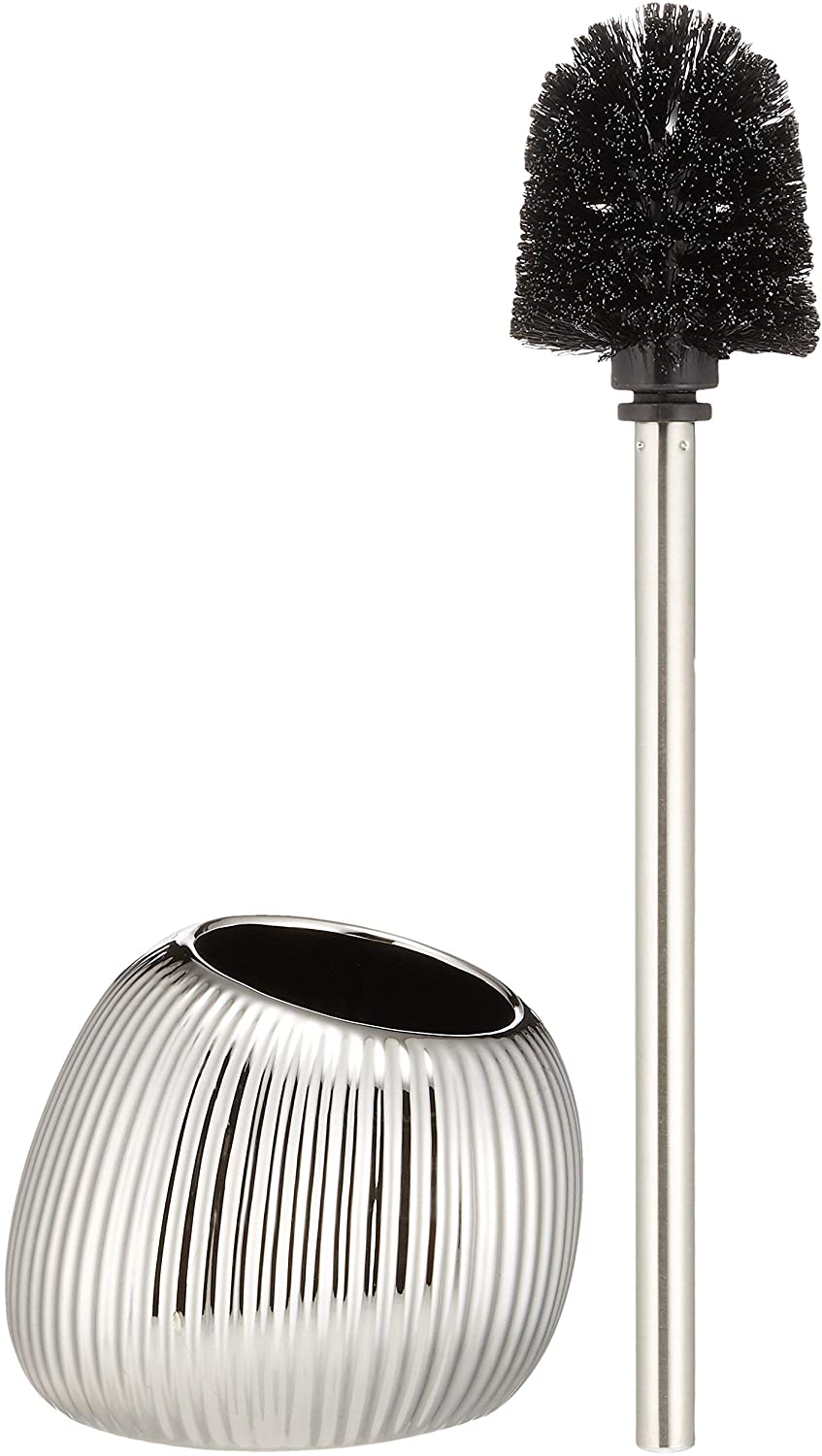 Toilet Brush Polaris Range Silver Riff - Ceramic