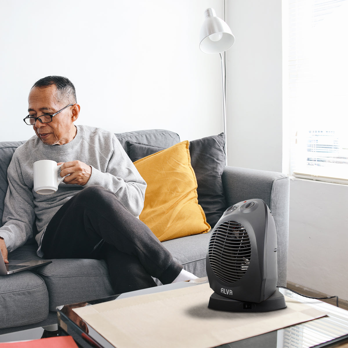 Electric Fan Heater | 2000W | Black