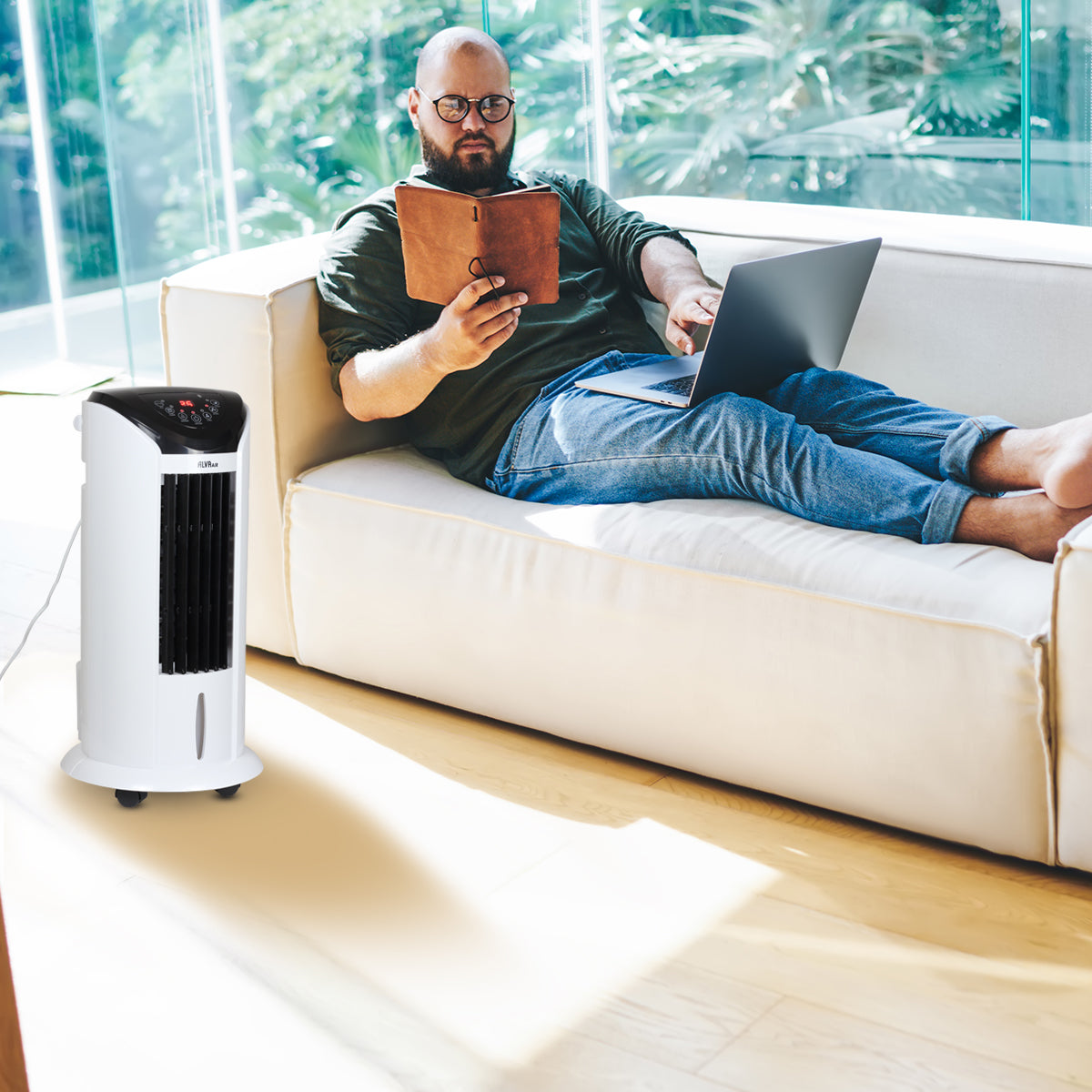 8L Evaporative Air Cooler | Remote Control | Timer | Fan | Humidifier | Air Purifier