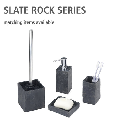 TOOTHBRUSH TUMBLER - SLATE ROCK RANGE - POLYRESIN - ANTHRACITE