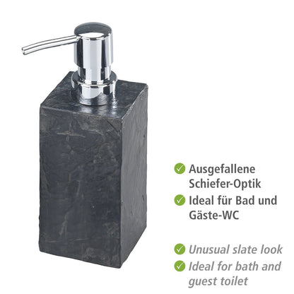 SOAP DISPENSER - SLATE ROCK RANGE - POLYRESIN - ANTHRACITE