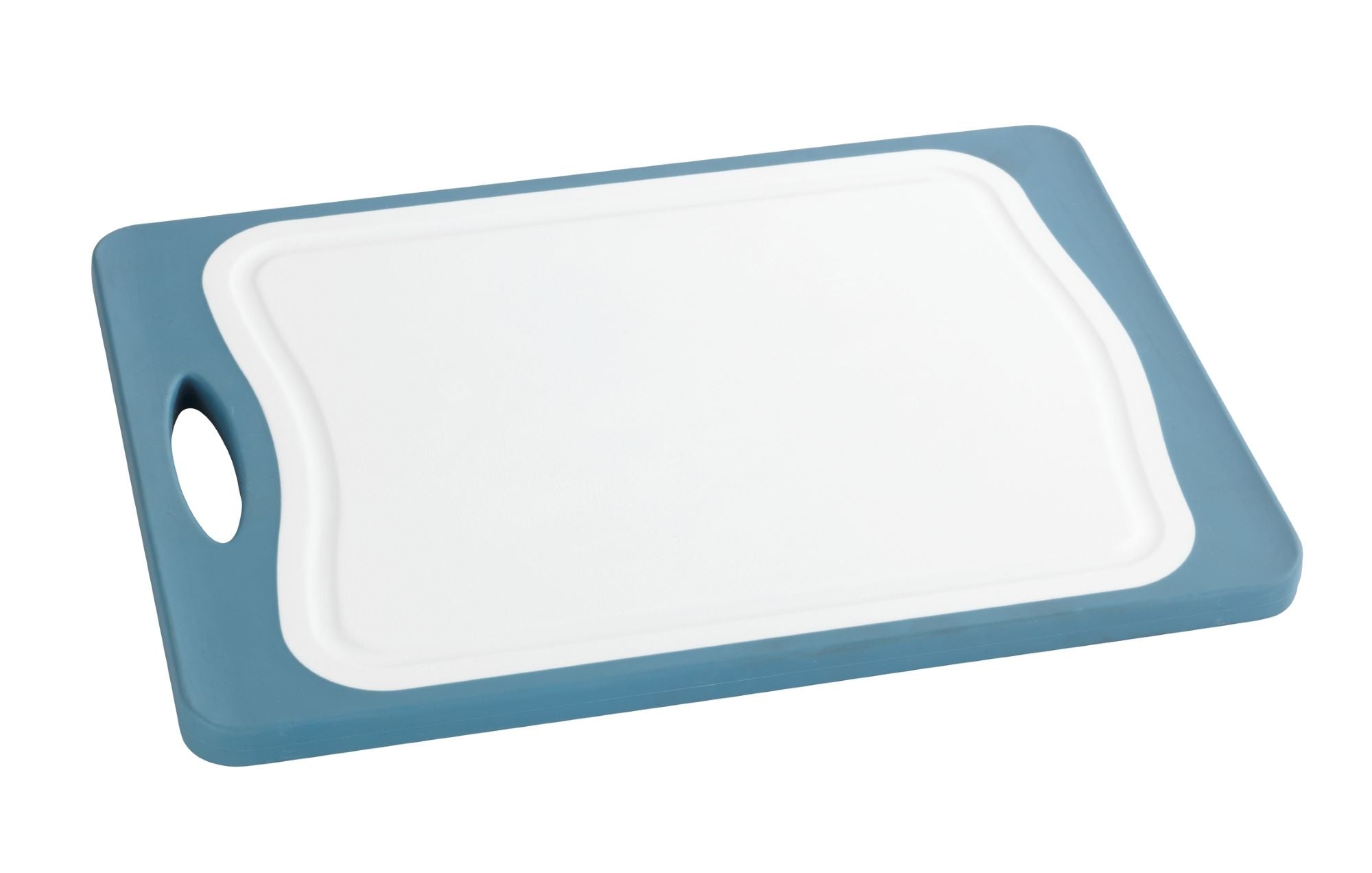 Double Sided Cutting Board - Bamboo & Pp - 33X23 - Anti-Slip Tpe - Blue