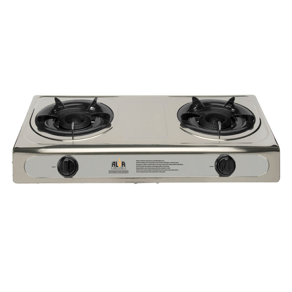 Stainless steel two burner gas deals stove