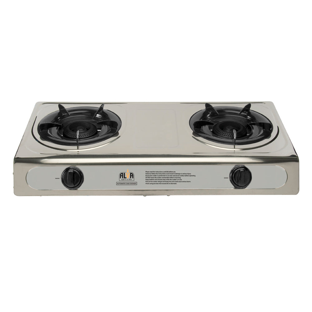 2-Burner Stainless Steel Gas Stove