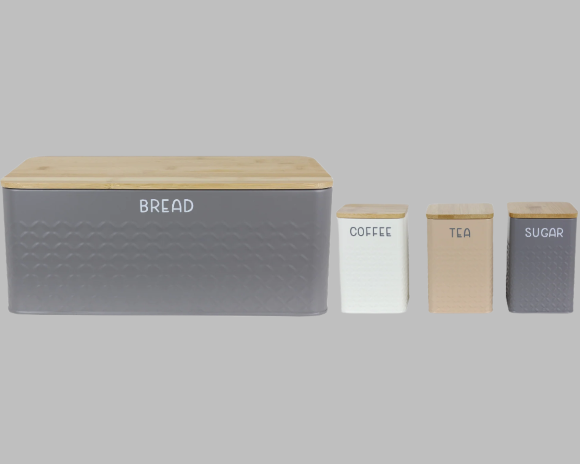 Bread Bin & 3Pc Canister Set - Monza