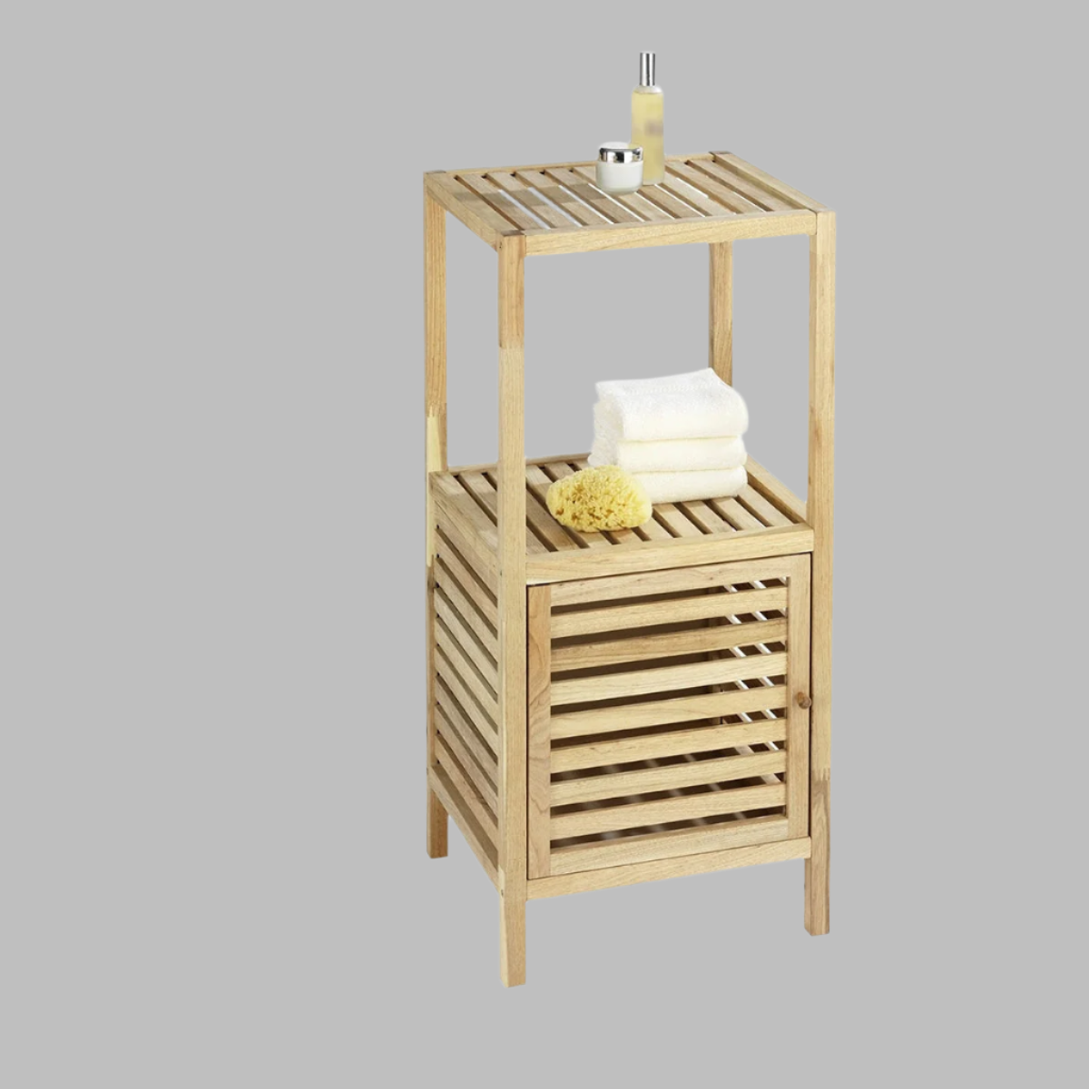 Shelving Unit With Door - Norway - Walnut