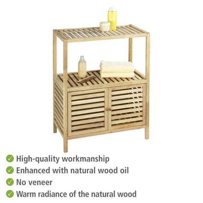 SHELVING UNIT WITH 2 DOORS - NORWAY RANGE - WALNUT