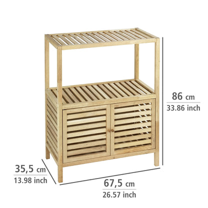 SHELVING UNIT WITH 2 DOORS - NORWAY RANGE - WALNUT