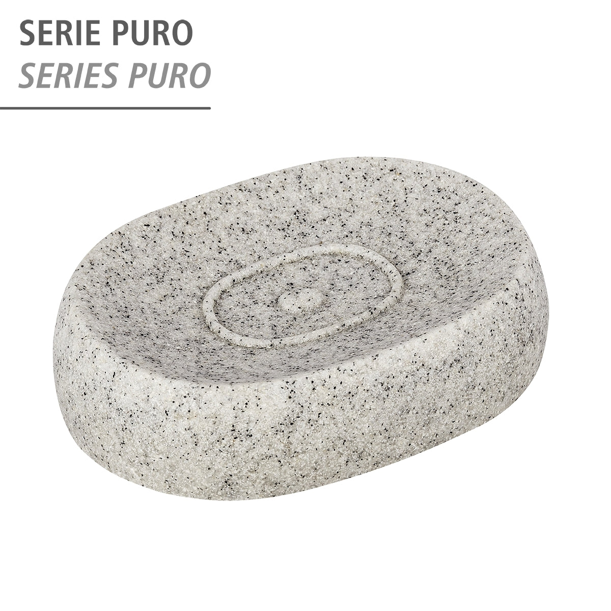 SOAP DISH - PURO - POLYRESIN - LIGHT GREY