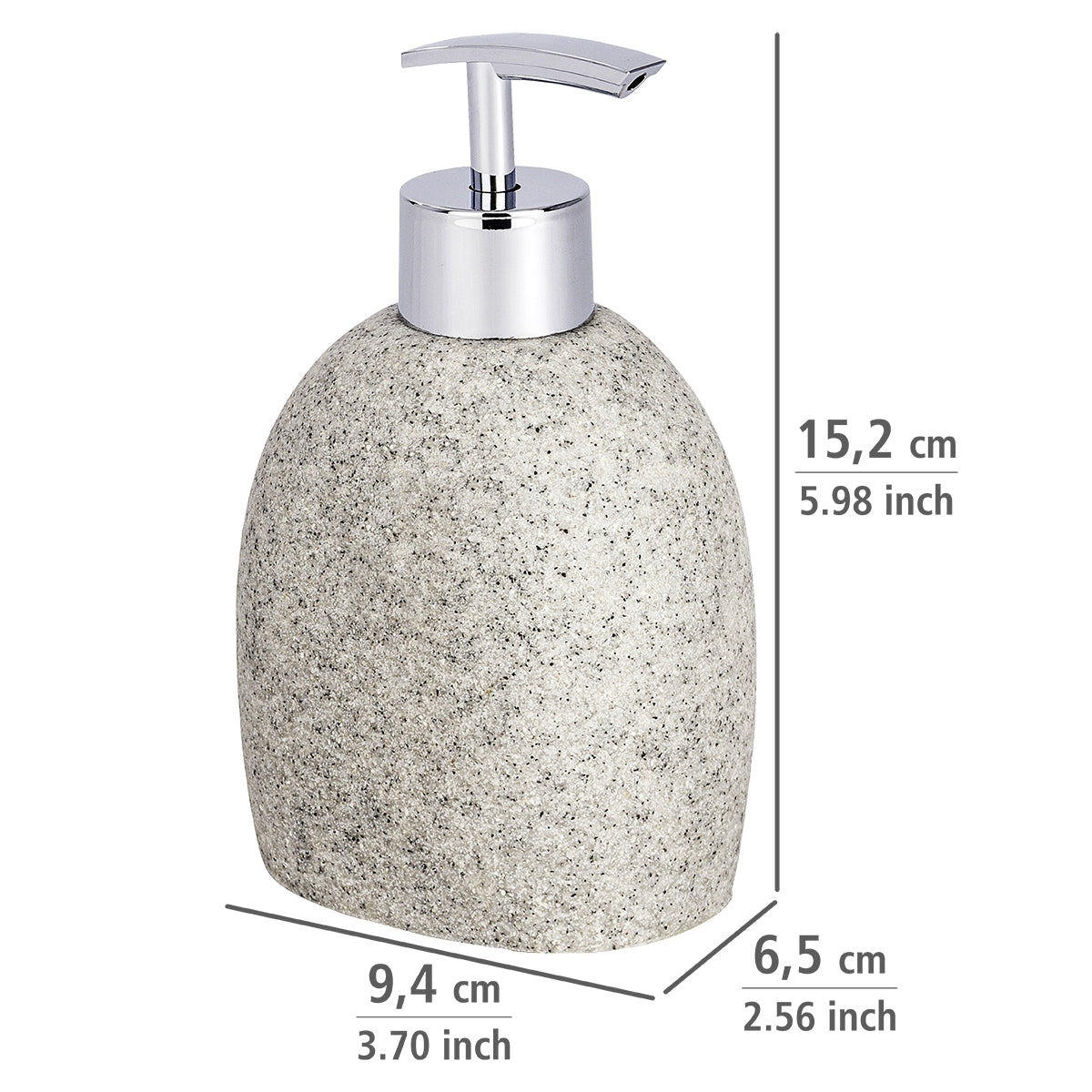 Soap Dispenser - Puro - Polyresin - Light Grey