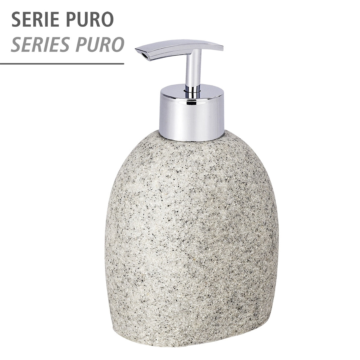 Soap Dispenser - Puro - Polyresin - Light Grey