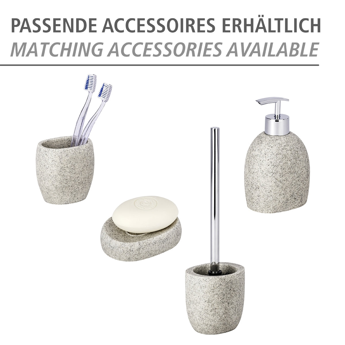 Soap Dispenser - Puro - Polyresin - Light Grey