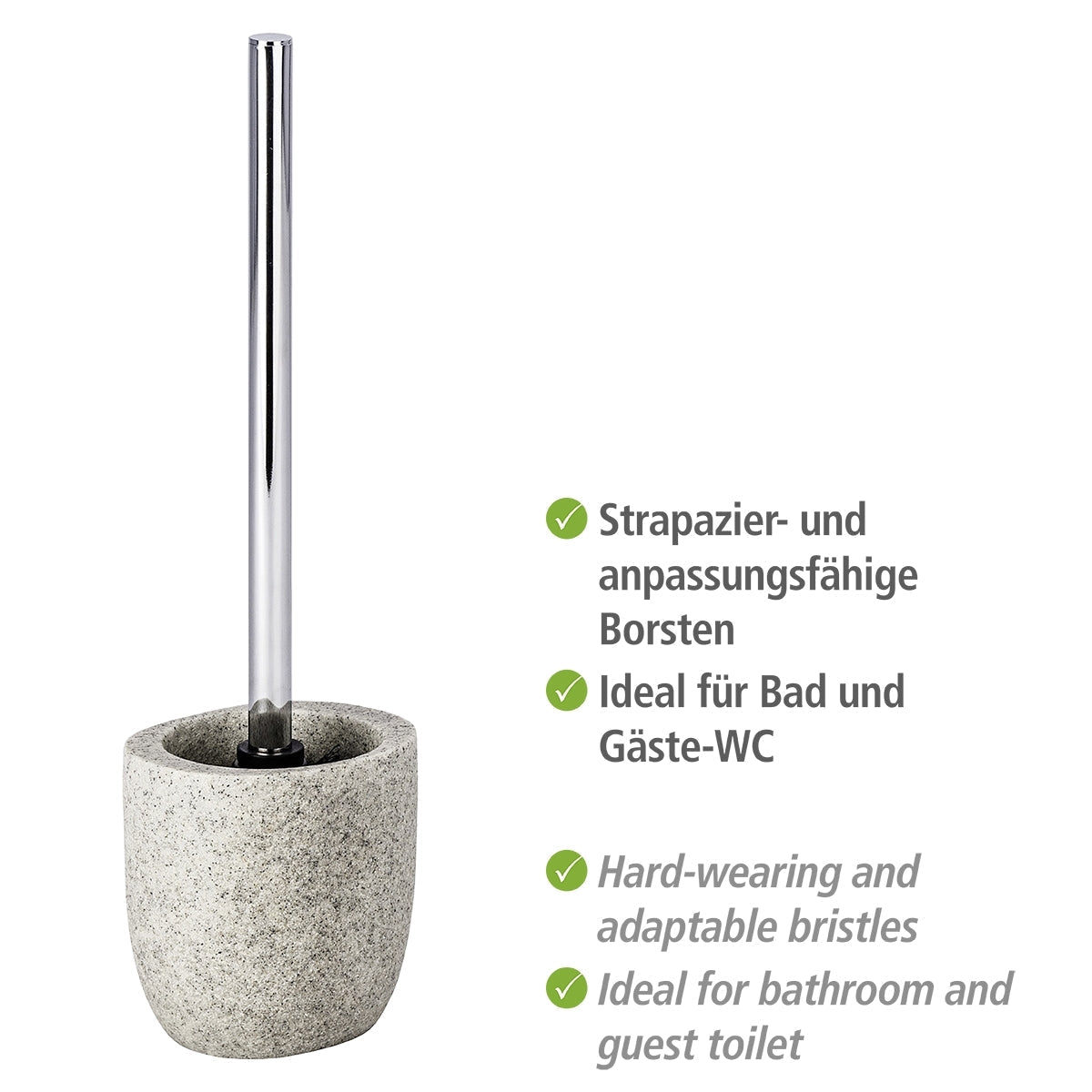 TOILET BRUSH - PURO - POLYRESIN - LIGHT GREY