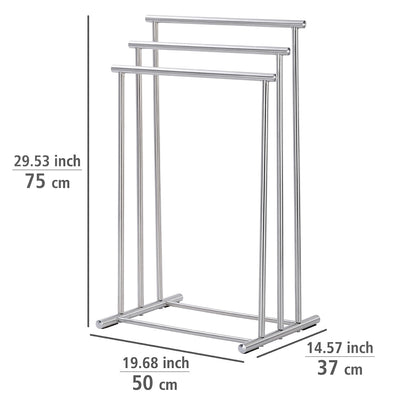 TOWEL AND CLOTHES STAND - 3-TIER STEEL - LIONI