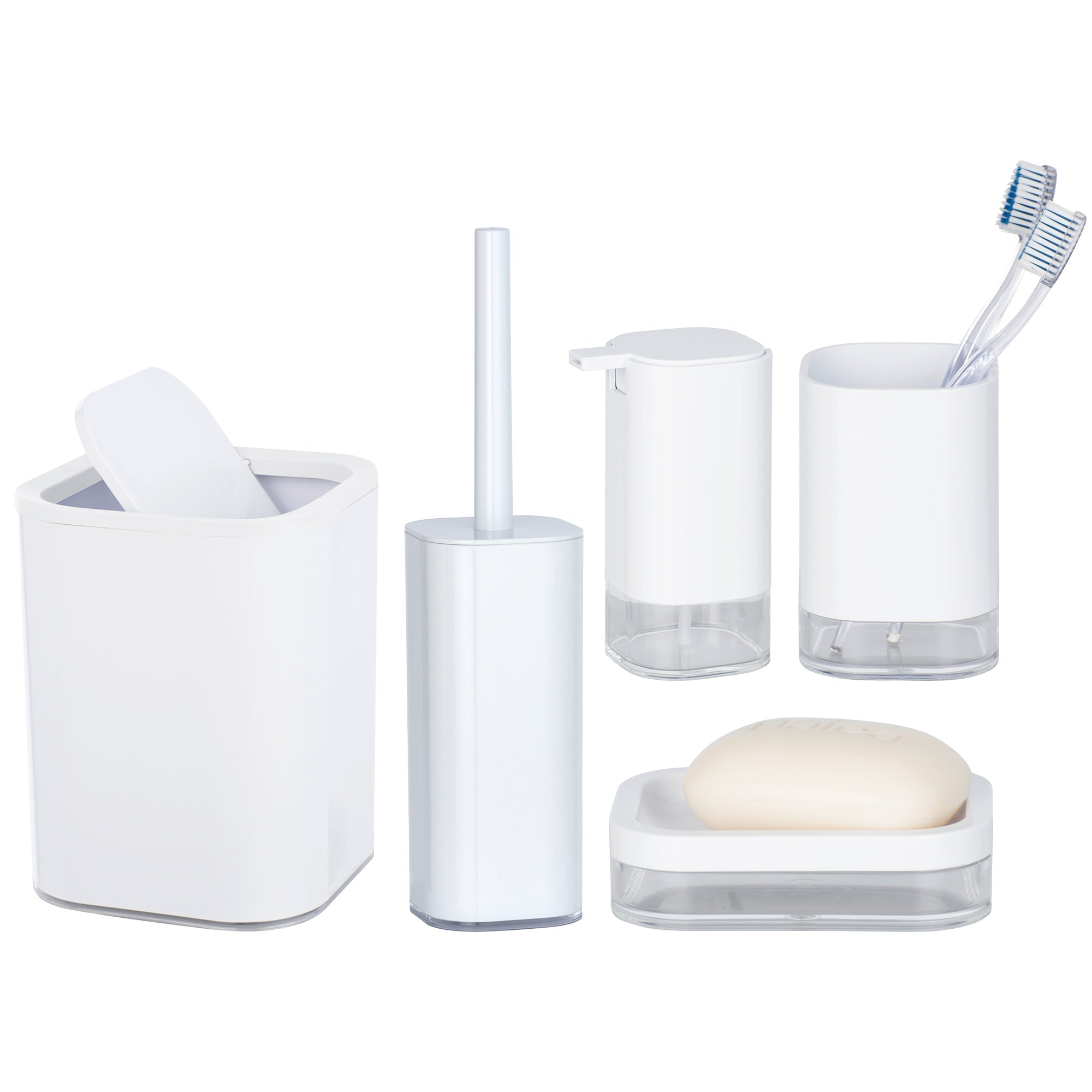 Soap Dish - Oria Range - White & Clear