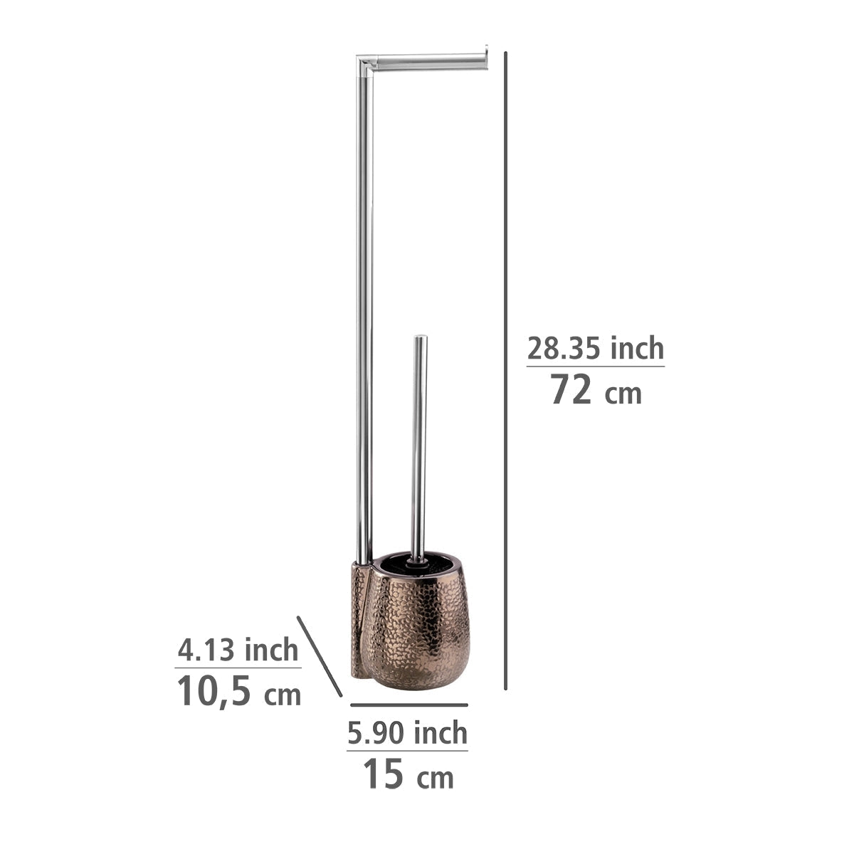 Freestanding Toilet Brush & Roll Holder - Ceramic - Marrakesh