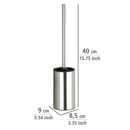 TOILET BRUSH - DETROIT - TURBO-LOC - STAINLESS STEEL - SILVER