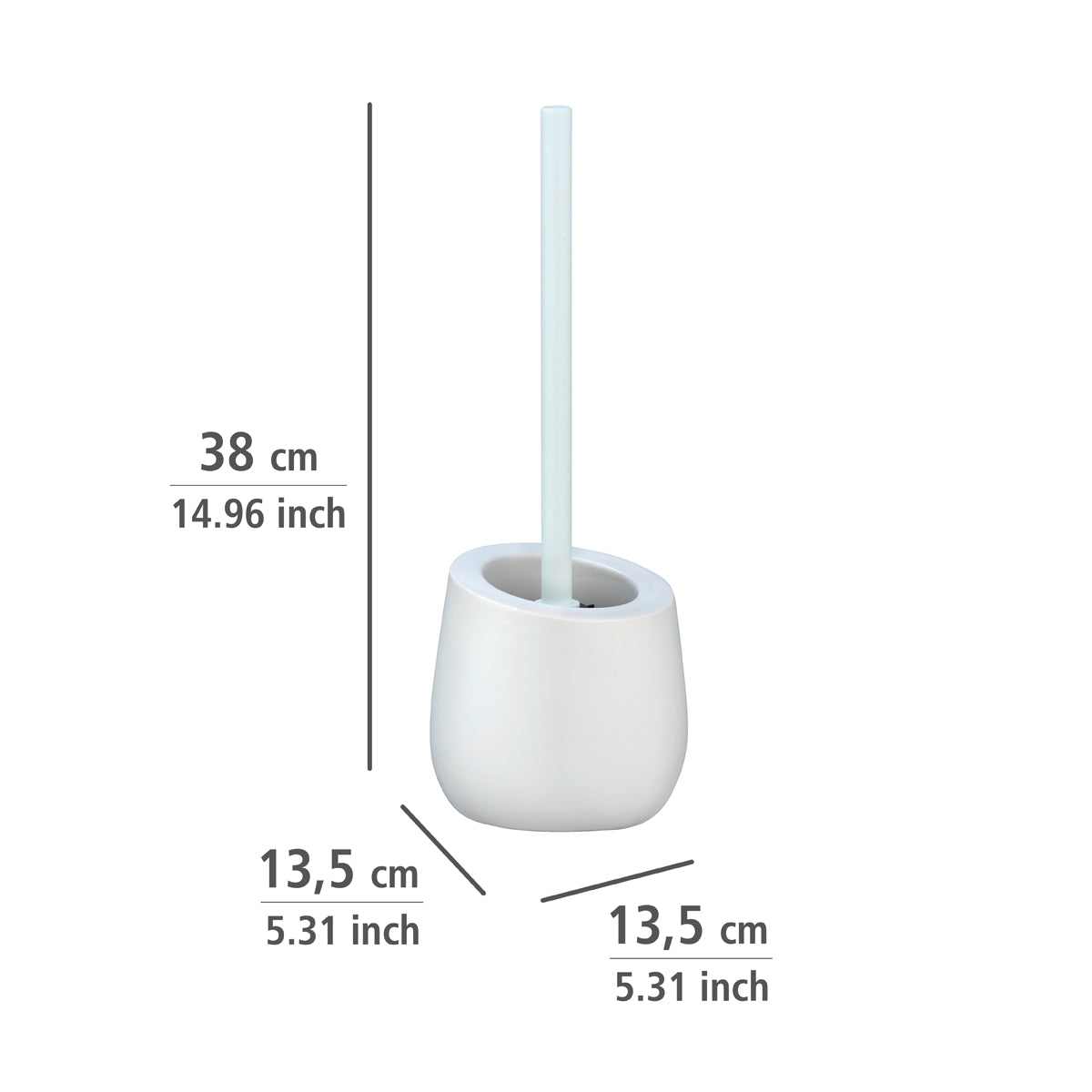 Toilet Brush - Badi Range - Ceramic - White