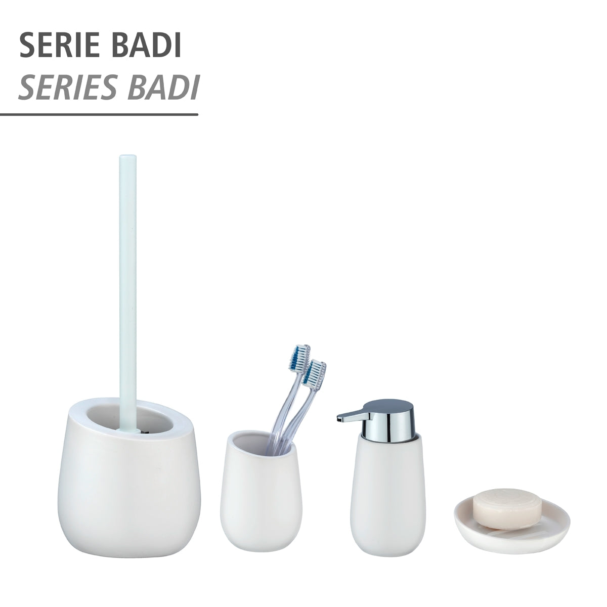 Toilet Brush - Badi Range - Ceramic - White