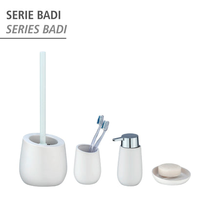 TOILET BRUSH - BADI RANGE - CERAMIC - WHITE