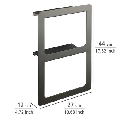 TOWEL HOLDER SHELF DUO - MONTELLA RANGE - RUSTPROOF ALUMINIUM - ANTHRACITE