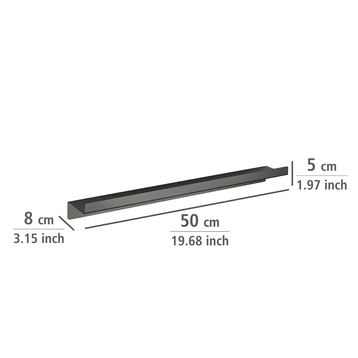 Bathroom Shelf Maxi - Montella - Aluminium