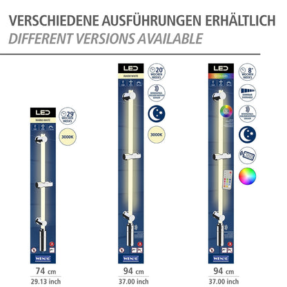 LED SHOWER RAIL 94CM RGB+ WARM - WHITE SET