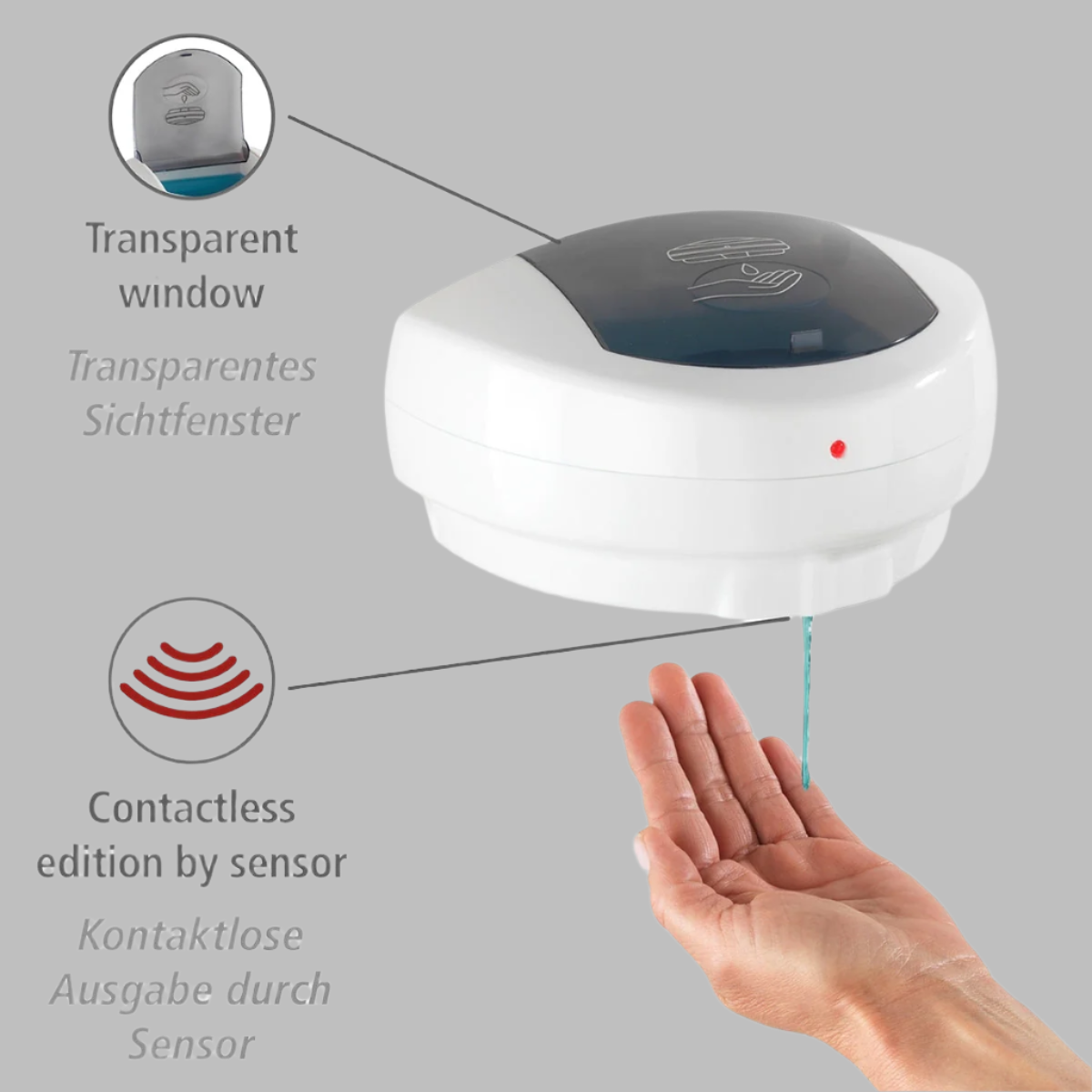 Automatic Sensor Disinfectant/Soap Dispenser - Infrared - Arco