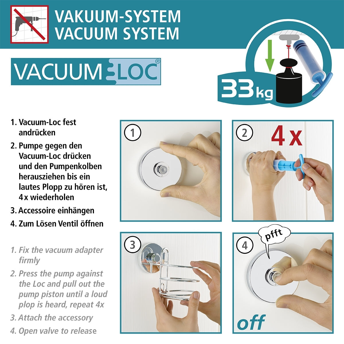 Vacuum-Locâ® Toilet Paper Holder - Milazzo - Black - No Drilling