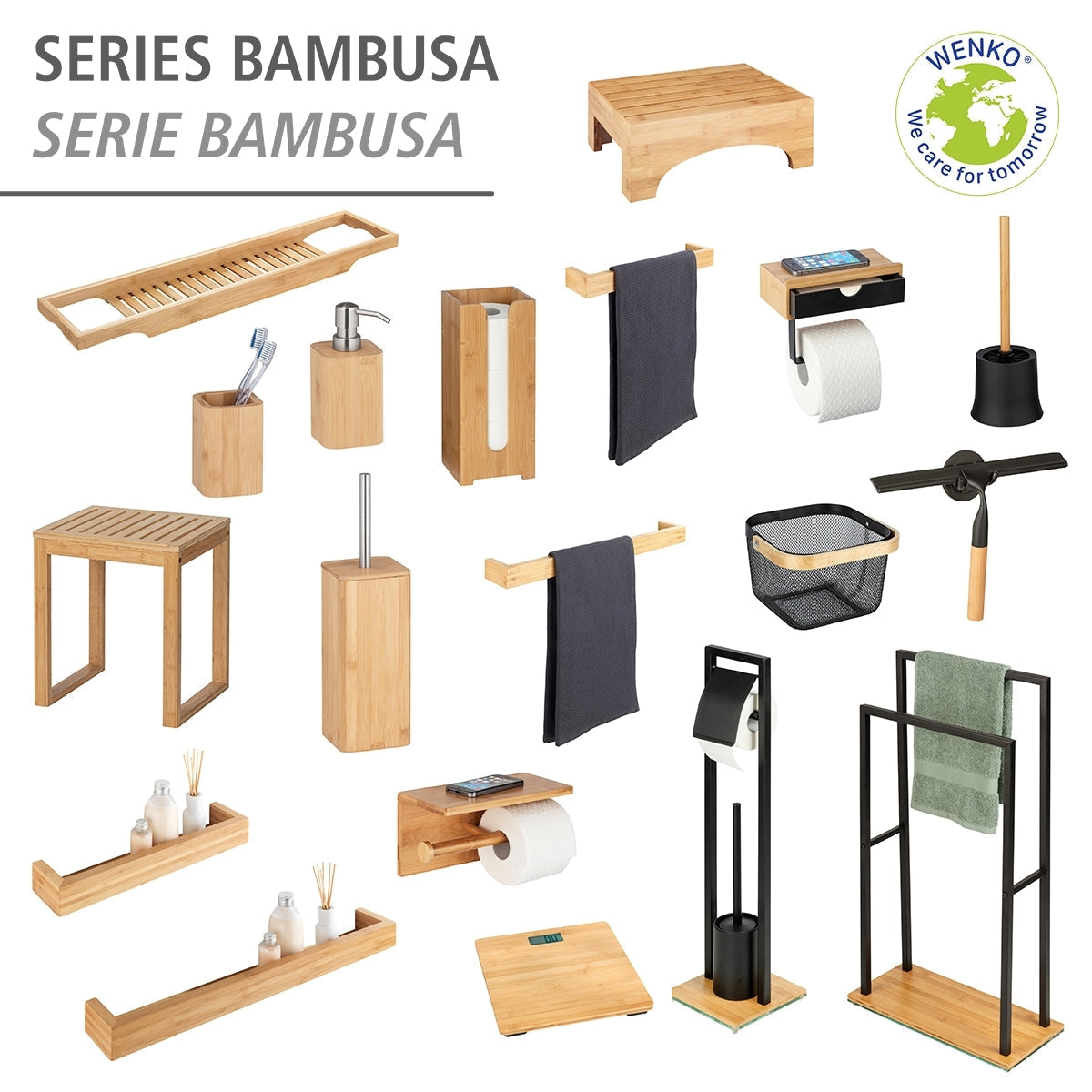 Towel Rail - 60cm - Bambusa Range - Bamboo