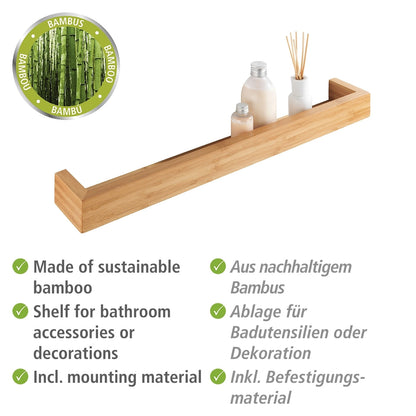 WALL SHELF - 60CM - BAMBUSA RANGE - BAMBOO