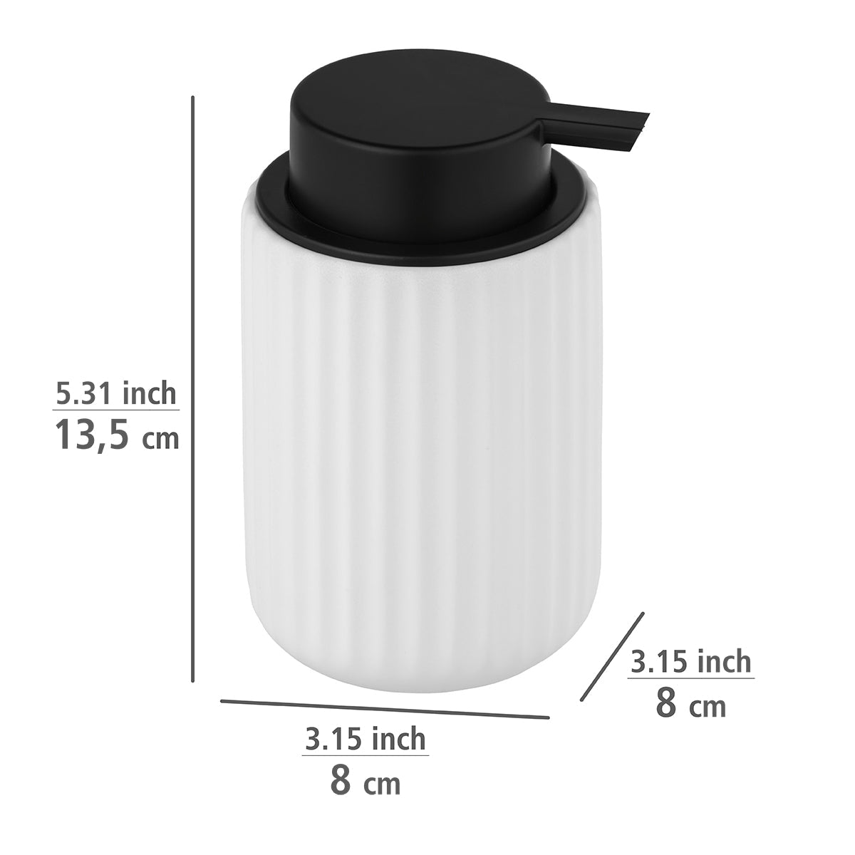Soap Dispenser- Belluno - White - Ceramic