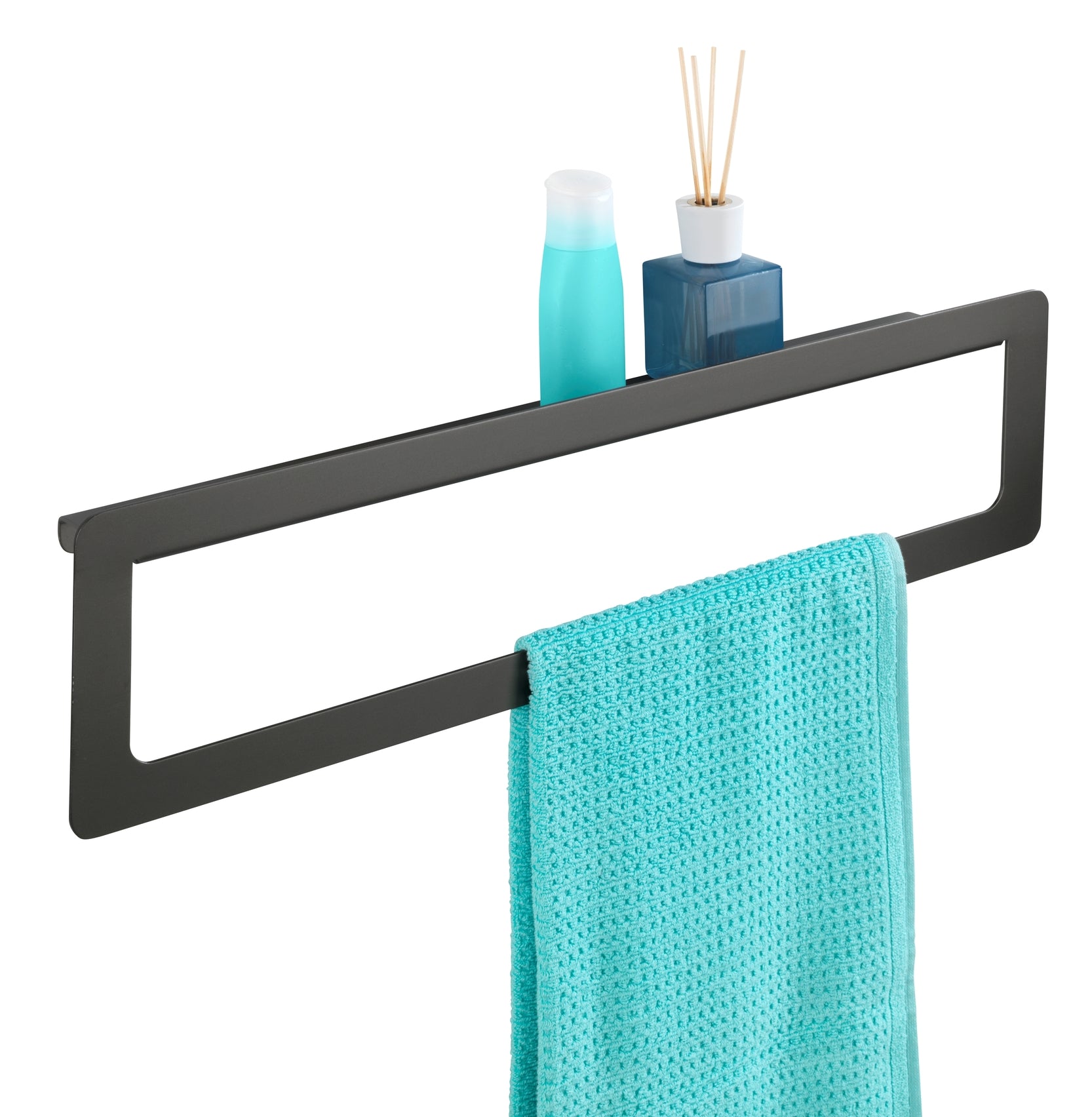 Towel Rail With Shelf Uno - Montella - Aluminium