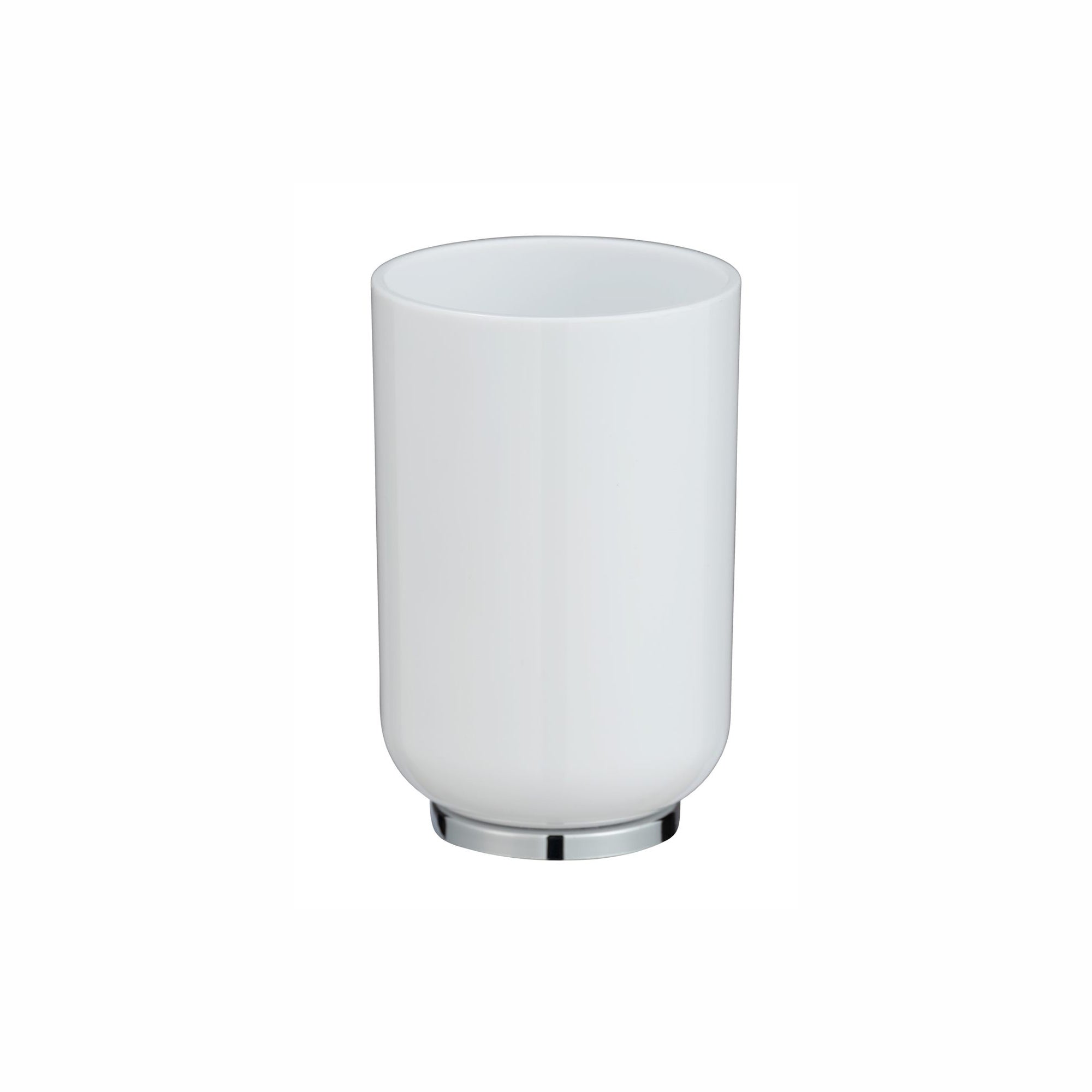 Toothbrush Tumbler - Posa - White/Chrome