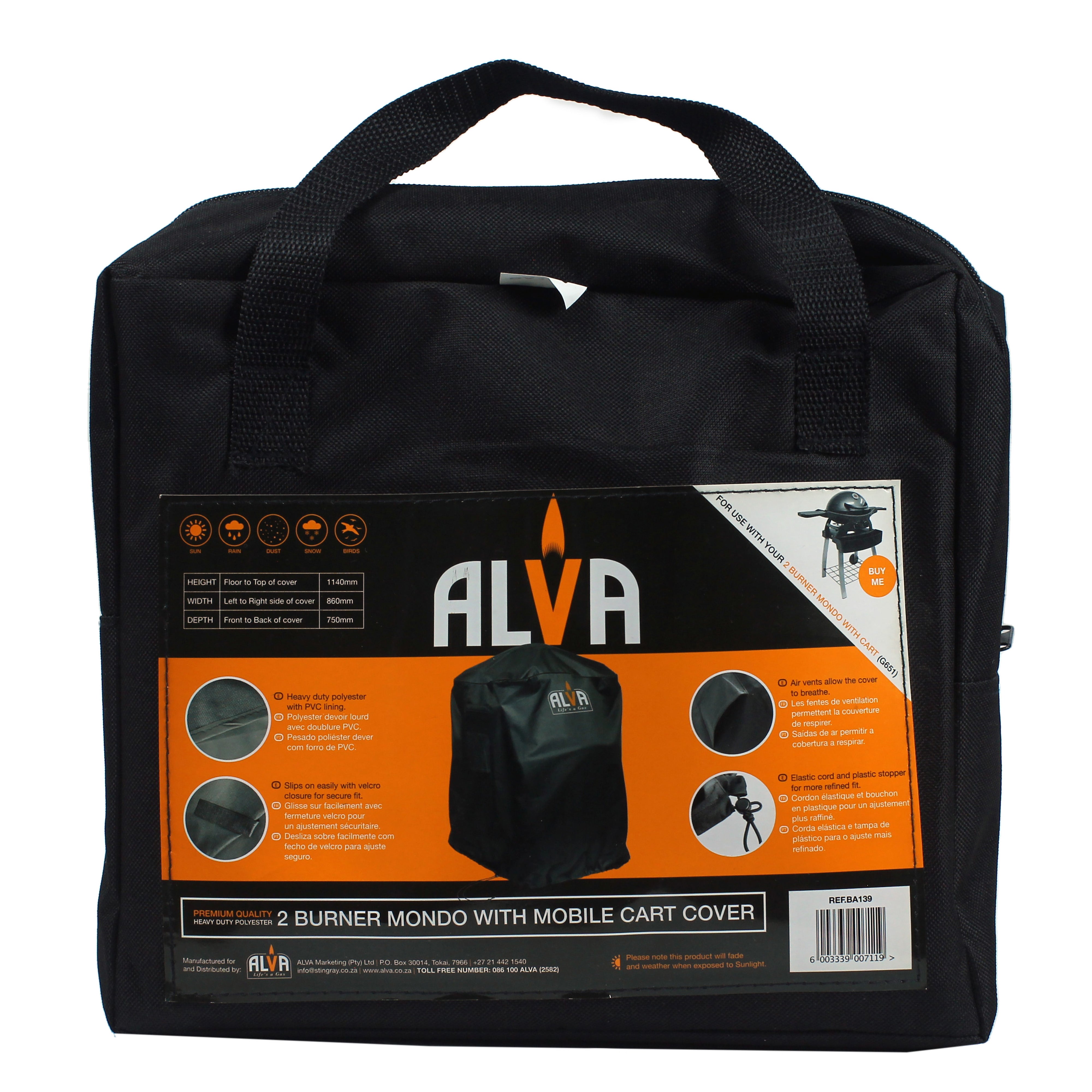 Cover For Mondo 2-Burner BBQ & Cart (G651)