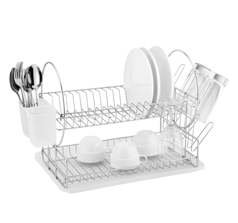 Dish Draining Rack 2-Tier - Catania 202 - Chrome Plated
